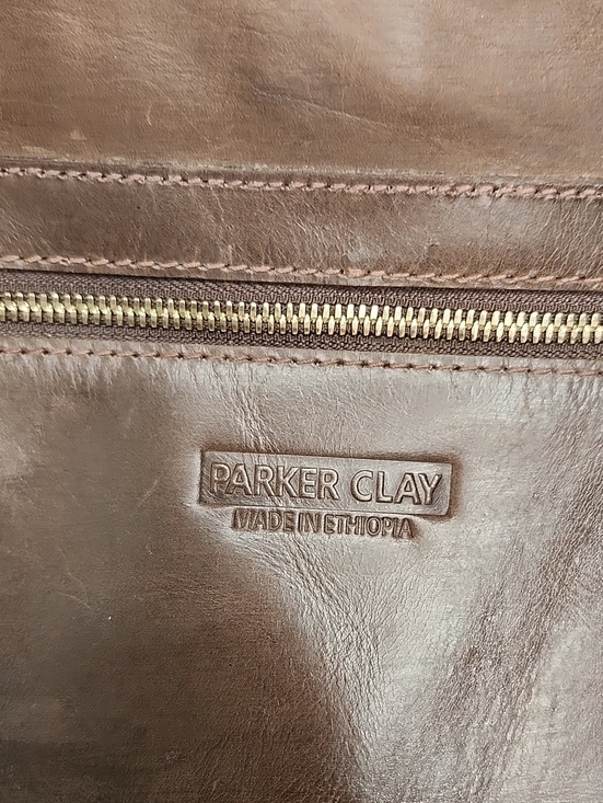 Parker Clay Leather Backpack Dark Brown